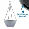 Southern Patio Magic Pot 13 in. x 13 in. Gray Resin Self-Watering High-Density Hanging Basket Planter 2 Southern Patio Magic Pot 13 in. x 13 in. Gray Resin Self-Watering High-Density Hanging Basket Planter -Achla Designs Shop gray southern patio hanging planters hdr 091318 64 1000