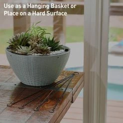 Southern Patio Magic Pot 13 in. x 13 in. Gray Resin Self-Watering High-Density Hanging Basket Planter -Achla Designs Shop gray southern patio hanging planters hdr 091318 77 1000