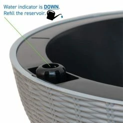 Southern Patio Magic Pot 13 in. x 13 in. Gray Resin Self-Watering High-Density Hanging Basket Planter -Achla Designs Shop gray southern patio hanging planters hdr 091318 c3 1000