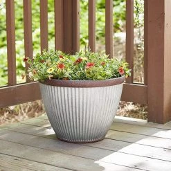 Southern Patio 20.5 Inch Rustic Resin Outdoor Planter Urn (2 Pack) -Achla Designs Shop gray southern patio plant pots 2 x spat hdr 046868 44 1000