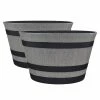Southern Patio Resin Whiskey Barrel Garden Planter Pot, Gray (2 Pack) -Achla Designs Shop gray southern patio plant pots 2 x spat hdr 055457 64 1000