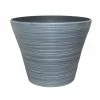 Southern Patio Cabana Large 16 in. x 12.5 in. Gray High-Density Resin Planter 1 Southern Patio Cabana Large 16 in. x 12.5 in. Gray High-Density Resin Planter -Achla Designs Shop gray southern patio plant pots hdr 021094 64 1000