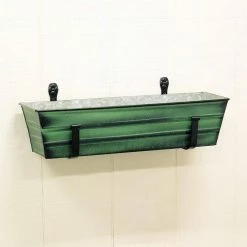 Achla Designs Small Galvanized Steel Flower Box Planter, 22 in. W Green Patina 11 Achla Designs Small Galvanized Steel Flower Box Planter, 22 in. W Green Patina -Achla Designs Shop green patina achla designs window boxes c 08 1f 1000