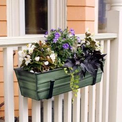 Achla Designs Small Galvanized Steel Flower Box Planter, 22 in. W Green Patina 13 Achla Designs Small Galvanized Steel Flower Box Planter, 22 in. W Green Patina -Achla Designs Shop green patina achla designs window boxes c 08 fa 1000