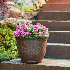 Southern Patio Cronus Large 17.5 in. x 13.7 in. Hot Coal High-Density Resin Planter -Achla Designs Shop hot coal southern patio plant pots hdr 012160 c3 1000