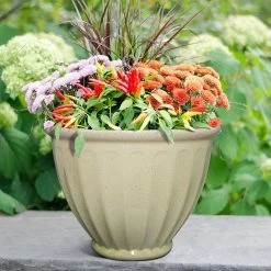Southern Patio 15 in. Caylo Planter 19 in. Caylo Planter 16 in. Sydney Bowl Resin Composite Patio Pack (Pack of 3) -Achla Designs Shop irish cream southern patio plant pots hdp 046967pp 44 1000