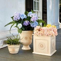 Southern Patio Colony Large 16 in. x 16 in. Ivory Resin Composite Square Planter Box 15 Southern Patio Colony Large 16 in. x 16 in. Ivory Resin Composite Square Planter Box -Achla Designs Shop ivory southern patio plant pots cmx 047001 c3 1000