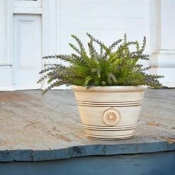 Southern Patio Modesto Large 15.25 in. x 10.55 in. Ivory Resin Composite Planter 18 Southern Patio Modesto Large 15.25 in. x 10.55 in. Ivory Resin Composite Planter -Achla Designs Shop ivory southern patio plant pots hdp 012504 44 1000