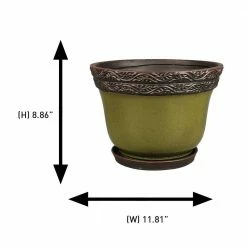 Southern Patio Reserva 11.81 in. x 8.86 in. Jade Ceramic Indoor Planter Pot 15 Southern Patio Reserva 11.81 in. x 8.86 in. Jade Ceramic Indoor Planter Pot -Achla Designs Shop jade southern patio plant pots crm 030829 40 1000