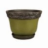 Southern Patio Reserva 11.81 in. x 8.86 in. Jade Ceramic Indoor Planter Pot -Achla Designs Shop jade southern patio plant pots crm 030829 64 1000
