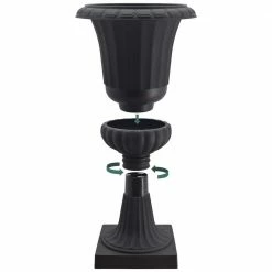 Arcadia Garden Products Deluxe Pedestal 16 in. x 27 in. Black Plastic Urn (2-Pack) 11 Arcadia Garden Products Deluxe Pedestal 16 in. x 27 in. Black Plastic Urn (2-Pack) -Achla Designs Shop matte black arcadia garden products urn planters pl51bk 2 4f 1000