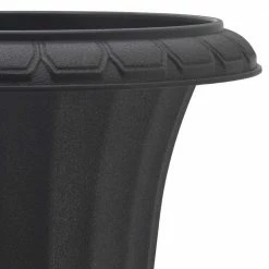 Arcadia Garden Products Deluxe Pedestal 16 in. x 27 in. Black Plastic Urn 12 Arcadia Garden Products Deluxe Pedestal 16 in. x 27 in. Black Plastic Urn -Achla Designs Shop matte black arcadia garden products urn planters pl51bk 4f 1000