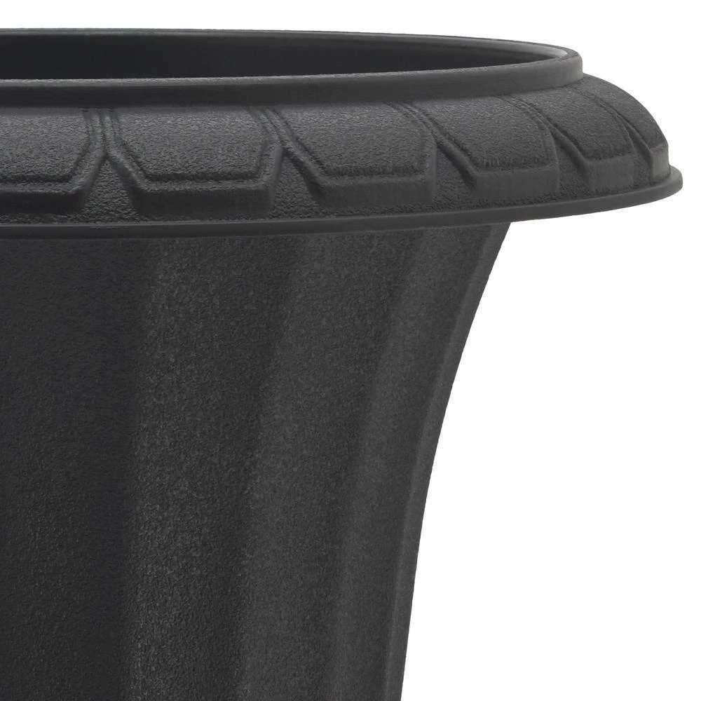 Arcadia Garden Products Deluxe Pedestal 16 in. x 27 in. Black Plastic Urn 5 Arcadia Garden Products Deluxe Pedestal 16 in. x 27 in. Black Plastic Urn - Image 3