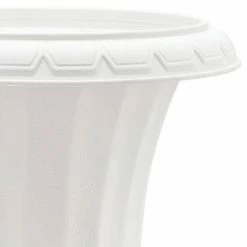 Arcadia Garden Products Deluxe Pedestal 10 in. x 17 in. White Plastic Urn -Achla Designs Shop matte white arcadia garden products urn planters pl50wt 4f 1000