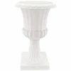 Arcadia Garden Products Deluxe Pedestal 10 in. x 17 in. White Plastic Urn -Achla Designs Shop matte white arcadia garden products urn planters pl50wt 64 1000