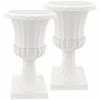 Arcadia Garden Products Deluxe Pedestal 16 in. x 27 in. White Plastic Urn (2-Pack) -Achla Designs Shop matte white arcadia garden products urn planters pl51wt 2 64 1000