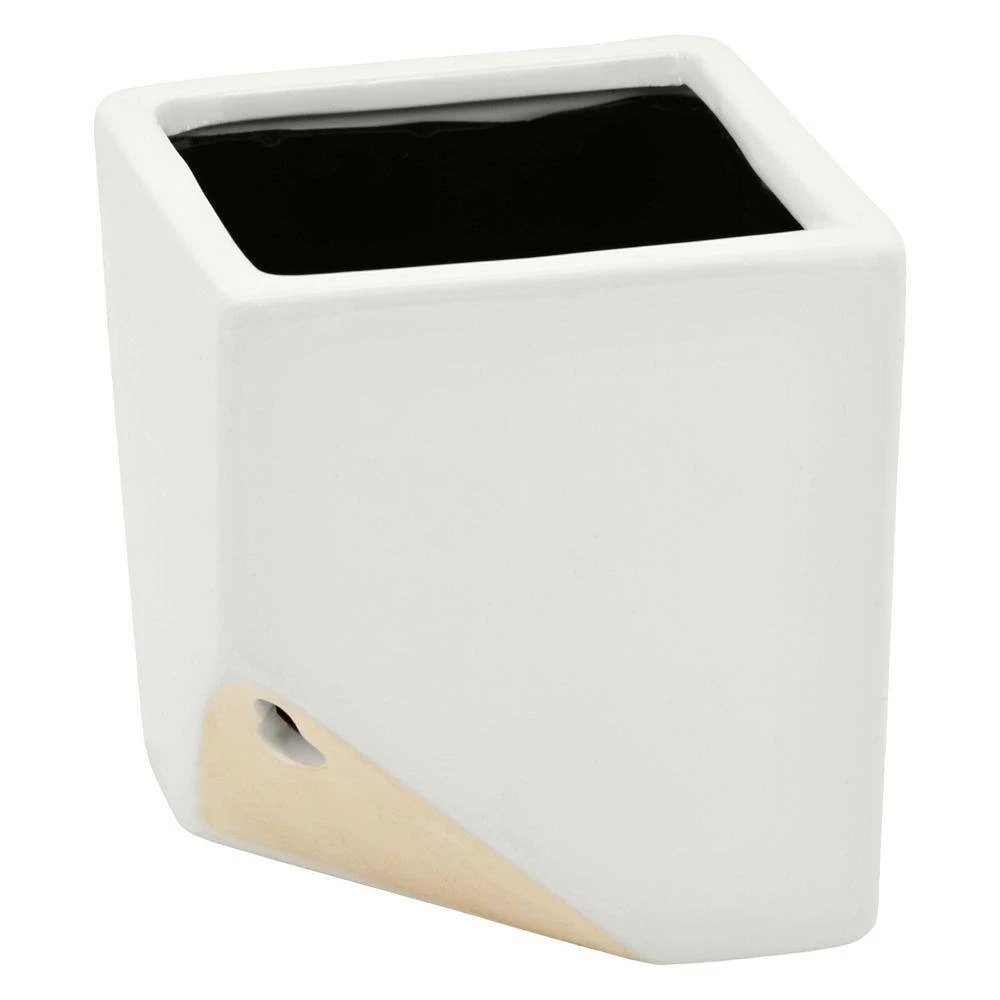 Arcadia Garden Products Cube 3-1/2 in. x 4 in. Matte White Ceramic Wall Planter (3-Piece) 7 Arcadia Garden Products Cube 3-1/2 in. x 4 in. Matte White Ceramic Wall Planter (3-Piece) - Image 5