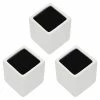 Arcadia Garden Products Cube 3-1/2 in. x 4 in. Matte White Ceramic Wall Planter (3-Piece) -Achla Designs Shop matte white arcadia garden products wall planters wp20 64 1000