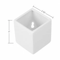 Arcadia Garden Products Cube 3-1/2 in. x 4 in. Matte White Ceramic Wall Planter (3-Piece) 17 Arcadia Garden Products Cube 3-1/2 in. x 4 in. Matte White Ceramic Wall Planter (3-Piece) -Achla Designs Shop matte white arcadia garden products wall planters wp20 fa 1000