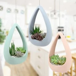 Arcadia Garden Products Cone 8-1/2 in. x 5-1/4 in. Mint Ceramic Hanging Planter -Achla Designs Shop mint matte arcadia garden products hanging planters ap11m fa 1000