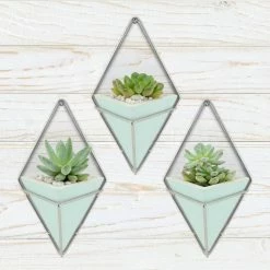 Arcadia Garden Products Diamond 6 in. x 10 in. Mint Matte Ceramic Wall Planter 11 Arcadia Garden Products Diamond 6 in. x 10 in. Mint Matte Ceramic Wall Planter -Achla Designs Shop mint matte arcadia garden products wall planters wp36m 1f 1000