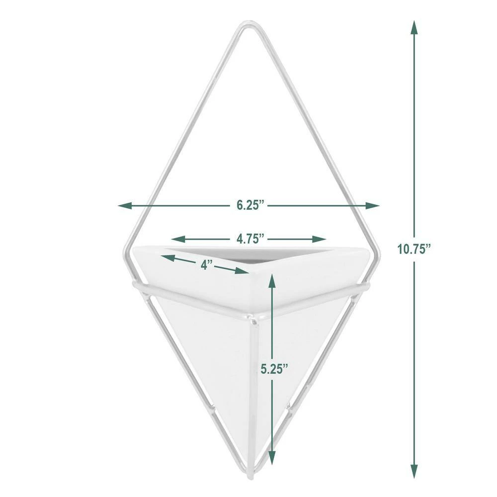 Arcadia Garden Products Diamond 6 in. x 10 in. Mint Matte Ceramic Wall Planter 7 Arcadia Garden Products Diamond 6 in. x 10 in. Mint Matte Ceramic Wall Planter - Image 5