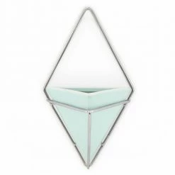 Arcadia Garden Products Diamond 6 in. x 10 in. Mint Matte Ceramic Wall Planter