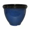 Southern Patio Heritage Large 18 in. x 14.4 in. Monaco Blue High-Density Resin Planter -Achla Designs Shop monaco blue southern patio plant pots hdr 029779 64 1000