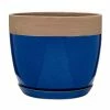 Southern Patio Ana 12 in. x 11.2 in. Navy Blue Ceramic Indoor Pot 1 Southern Patio Ana 12 in. x 11.2 in. Navy Blue Ceramic Indoor Pot -Achla Designs Shop navy blue southern patio plant pots crm 064831a 64 1000