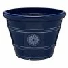 Southern Patio Modesto Large 15.25 in. x 10.5 in. Navy Resin Composite Planter