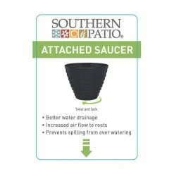 Southern Patio Beehive Large 16 in. x 12.3 in. Navy High Density Resin Planter with Saucer -Achla Designs Shop navy southern patio plant pots hdr 064770 1f 1000