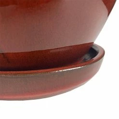 Southern Patio Wisteria 7.87 in. x 7.09 in. Oxblood Ceramic Indoor Planter Pot (2-Pack) -Achla Designs Shop oxblood southern patio plant pots crm 031055p2 4f 1000