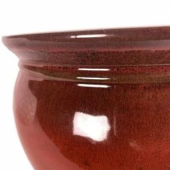 Southern Patio Wisteria 7.87 in. x 7.09 in. Oxblood Ceramic Indoor Planter Pot (2-Pack) -Achla Designs Shop oxblood southern patio plant pots crm 031055p2 d4 1000