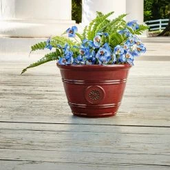 Southern Patio Modesto Large 15.25 in. x 10.5 in. Oxblood Resin Composite Planter 16 Southern Patio Modesto Large 15.25 in. x 10.5 in. Oxblood Resin Composite Planter -Achla Designs Shop oxblood southern patio plant pots hdp 012498 c3 1000