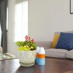 Southern Patio Elora 8 in. Dia Pearl Ceramic Indoor Pot (2-Pack) 25 Southern Patio Elora 8 in. Dia Pearl Ceramic Indoor Pot (2-Pack) -Achla Designs Shop pearl southern patio plant pots crm 047100p2 4f 1000