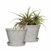 Southern Patio Lorna 8 in. x 6 in. Pearl White Ceramic Pot (2-Pack) -Achla Designs Shop pearl white southern patio plant pots crm 030928p2 64 1000