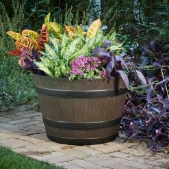 Achla Designs Shop -Achla Designs Shop rustic oak southern patio barrel planters hdr 047544 e1 1000