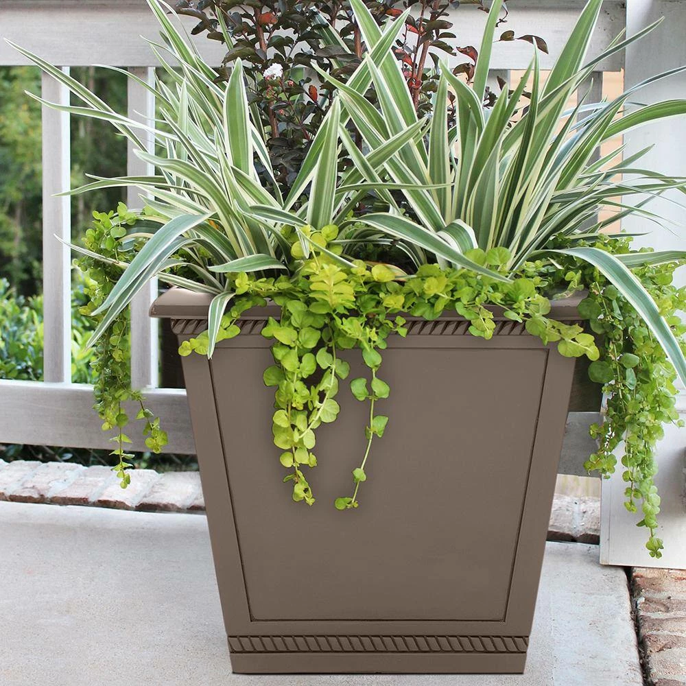 Southern Patio Westhaven Large 17.5 in. x 15.4 in. Saddle Resin Composite Planter 7 Southern Patio Westhaven Large 17.5 in. x 15.4 in. Saddle Resin Composite Planter - Image 5