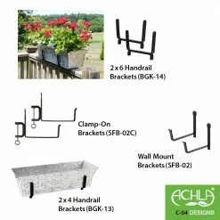 Achla Designs Embossed Floral Pattern Flower Box, 24 in. W Steel Finish -Achla Designs Shop silver achla designs planter boxes c 04 44 1000