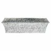 Achla Designs Embossed Floral Pattern Flower Box, 24 in. W Steel Finish 1 Achla Designs Embossed Floral Pattern Flower Box, 24 in. W Steel Finish -Achla Designs Shop silver achla designs planter boxes c 04 64 1000
