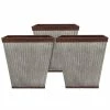 Southern Patio 16 in. Square Rustic Resin Outdoor Box Flower Planter (3-Pack) 2 Southern Patio 16 in. Square Rustic Resin Outdoor Box Flower Planter (3-Pack) -Achla Designs Shop silver southern patio plant pots 3 x spat hdr 046851 64 1000