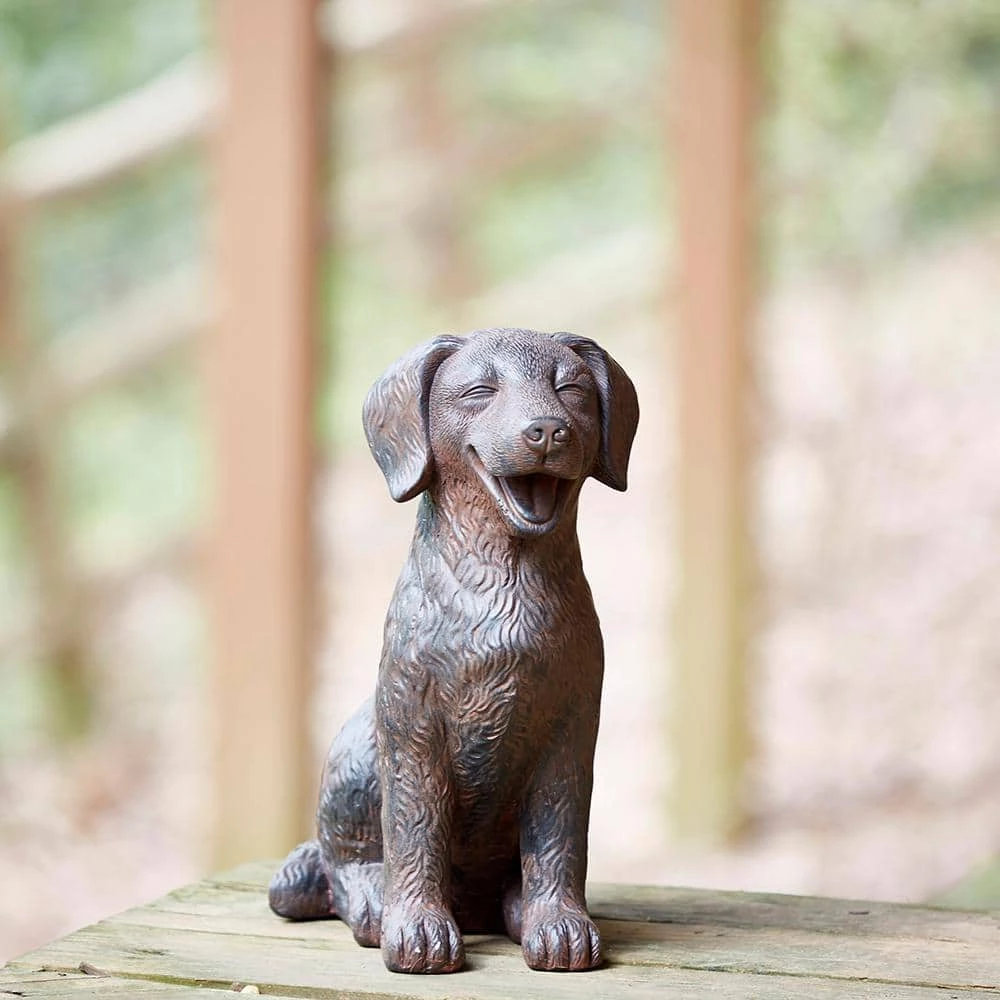 Southern Patio 14.5 in. H Brown Fiberglass Golden Retriever Garden Statue 12 Southern Patio 14.5 in. H Brown Fiberglass Golden Retriever Garden Statue - Image 10