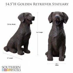 Southern Patio 14.5 in. H Brown Fiberglass Golden Retriever Garden Statue 14 Southern Patio 14.5 in. H Brown Fiberglass Golden Retriever Garden Statue -Achla Designs Shop southern patio garden statues ldc 077008a 40 1000