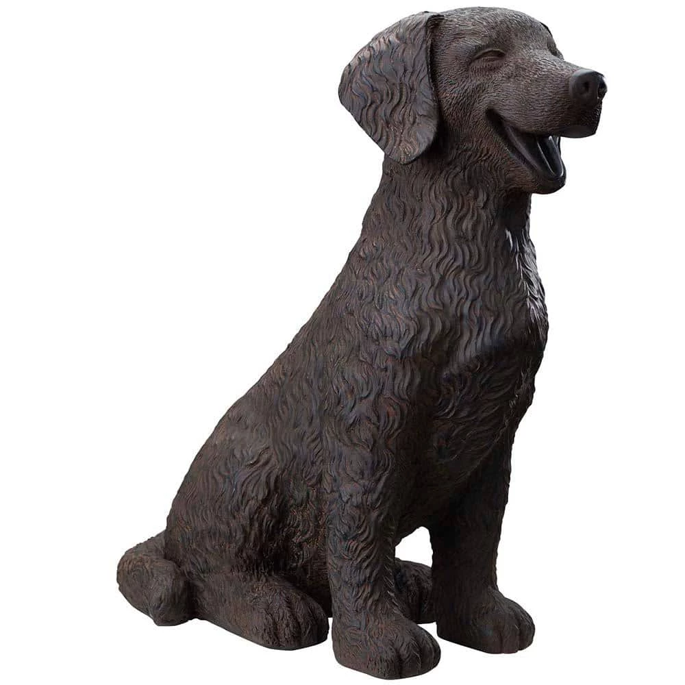 Southern Patio 14.5 in. H Brown Fiberglass Golden Retriever Garden Statue 3 Southern Patio 14.5 in. H Brown Fiberglass Golden Retriever Garden Statue