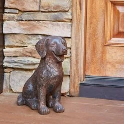 Southern Patio 14.5 in. H Brown Fiberglass Golden Retriever Garden Statue 15 Southern Patio 14.5 in. H Brown Fiberglass Golden Retriever Garden Statue -Achla Designs Shop southern patio garden statues ldc 077008a a0 1000