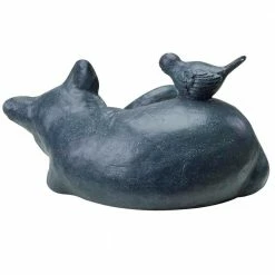 Southern Patio 9.5 in. W Black Fiberglass Sleeping Cat Garden Statue -Achla Designs Shop southern patio garden statues ldc 077015a 4f 1000