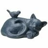 Southern Patio 9.5 in. W Black Fiberglass Sleeping Cat Garden Statue -Achla Designs Shop southern patio garden statues ldc 077015a 64 1000