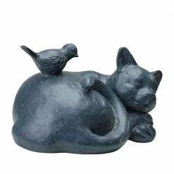 Southern Patio 9.5 in. W Black Fiberglass Sleeping Cat Garden Statue -Achla Designs Shop southern patio garden statues ldc 077015a c3 1000