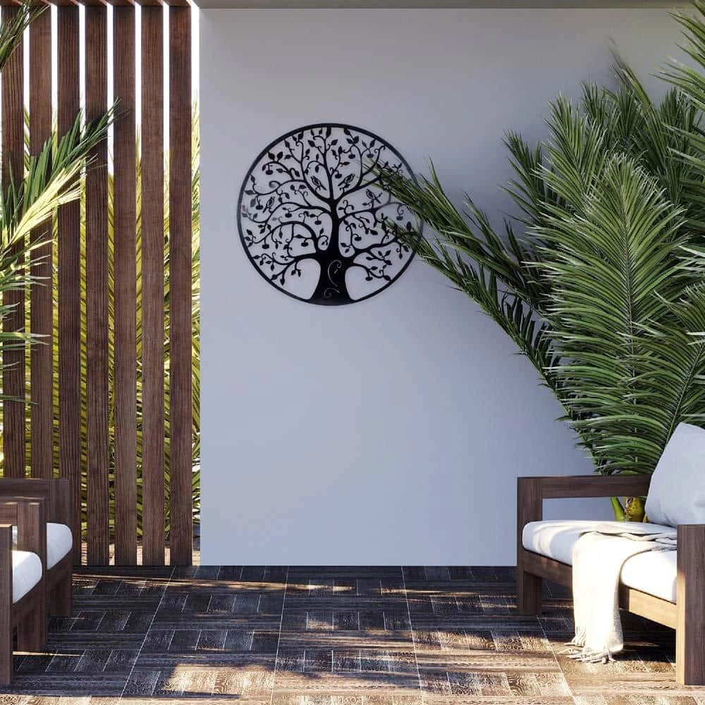 Southern Patio 24 in. Dia Tree of Life Metal Wall Outdoor Decor 8 Southern Patio 24 in. Dia Tree of Life Metal Wall Outdoor Decor - Image 6