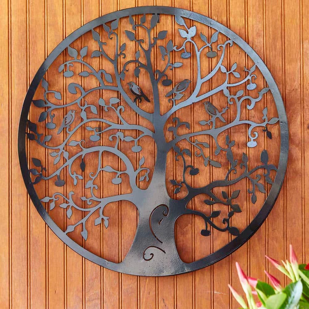 Southern Patio 24 in. Dia Tree of Life Metal Wall Outdoor Decor 4 Southern Patio 24 in. Dia Tree of Life Metal Wall Outdoor Decor - Image 2